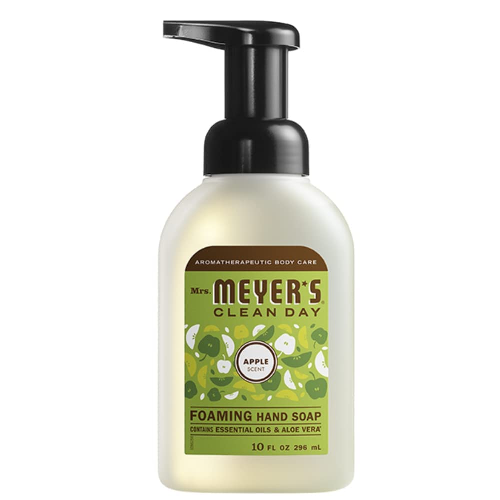 MRS. MEYER'S CLEAN DAY Foaming Hand Soap, 10 Oz. Variety Pack of 6 Scents (Lemon Verbena, Lavender, Rainwater, Watermelon, Apple, Plumberry Scents) Bundle of 6 Items
