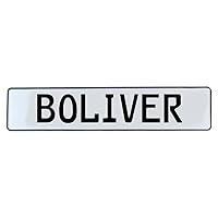589995 White Stamped Aluminum Street Sign Mancave Wall Art (Boliver)