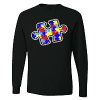 Wild Bobby Autism Awarness Big Puzzle Symbol Autism Awareness Men's T-Shirt
