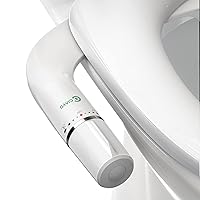 Bidet Attachment for Toilet Ultra-Slim Bidet Sprayer with Pressure Controls Non-Electric Dual Nozzles for Feminine/Posterior Wash, Sliver and White