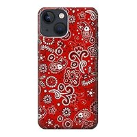 R3354 Red Classic Bandana Case Cover for iPhone 14 Plus