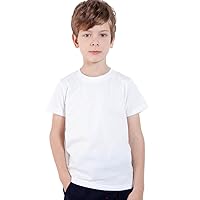 Unisex Kids Quality Cotton Tees White Baisc Shirt