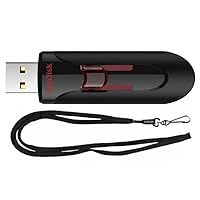 SanDisk 64GB (1 Pack) Cruzer Glide USB 3.0 Flash Drive SDCZ600-064G Bundle with (1) GoRAM Black Lanyard (64GB, 1 Pack)