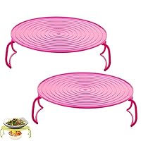 Microwave Oven Folding Tray, Microwave Oven Tray, Microwave Oven Folding Tray with Handle (Pink)