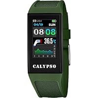 CALYPSO Watch Model K8501 / 3 from The SMARTWATCH Collection, 23.80/41.30 mm case with Green Rubber Strap for Men K8501/3
