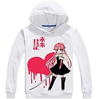 Anime Future Diary Cosplay Mirai Nikki Jacket Sweatshirt Fleeces Costume Hoodie