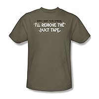 Remove The Duct Tape - Adult Khaki S/S T-Shirt for Men