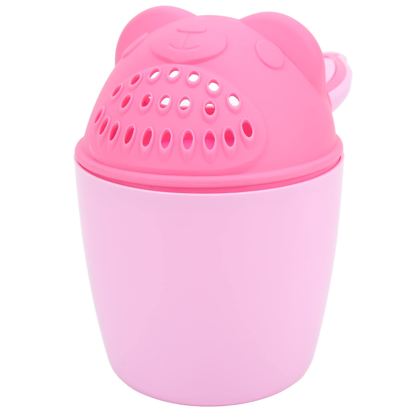 Baby Shampoo Rinse Cup, Baby Waterfall Rinser Bath Cup Pink Eye Protection for Baby Bath