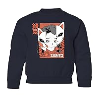 Sabito Cat Mask Anime Manga Demon Youth Crewneck Sweater