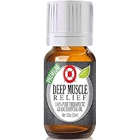 Healing Solutions Deep Muscle Relief Blend Essential Oil - 100% Pure Therapeutic Grade, 10ml