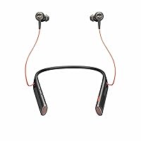 Voyager 6200 UC - Bluetooth Dual-Ear (Stereo)Earbuds Neckband Headset - USB-A Compatible to connect to your PC Mac - Works with Teams, Zoom & more - Active Noise Canceling, Black (208748-01)