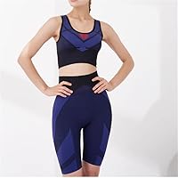 SDFGH Large Size Yoga Clothing Set Love Quick Dry Two-piece Seamless Tight Sports and Fitness Suit (Color : D, Size : M)