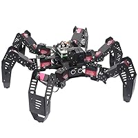 Advanced 18DOF Hexapod Robot Kit for Raspberry Pi 4B – DIY Educational Spider Robot.Ideal for Projects Like Color Identification, PTZ Color Tracking, and Object Tracking.