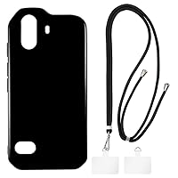 CAT S61 Case + Universal Mobile Phone Lanyards, Neck/Crossbody Soft Strap Silicone TPU Cover Bumper Shell for CAT S61 (5.2”)