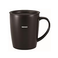 Hario Insulated Mug with Lid, 300ml (10 oz) (Black)