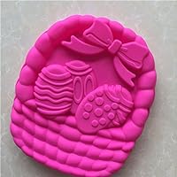 Large Easter eggs in the basket Silicone Mold for Cake Baking Pizza plate moon cake pan