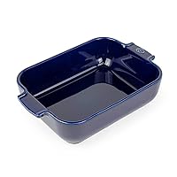 Peugeot - Appolia Rectangular Oven Dish - Ceramic Baker with Handles - Blue, 8 x 6 x 2 inches