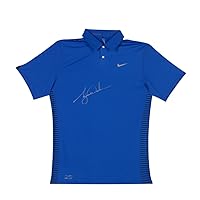 Tiger Woods Autographed Nike Performance Graphic Royal Blue Polo, UDA - Limited to 25