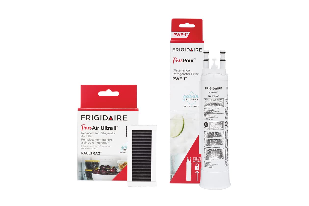 Frigidaire PurePour PWF-1 (FPPWFU01) & PureAir Ultra II (PAULTRA2) Water & Air Filter Combo Kit