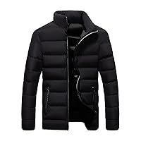 Men's Winter Jackets Lightweight Puffer Jacket Warm Winter Insulated Water Repellent Windproof Quilted Coat
