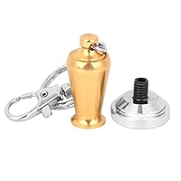 GLOGLOW Mini Coffee Key Chain Tamper Stainless Steel Powder Pressing Tool Key Ring for Coffee Lovers