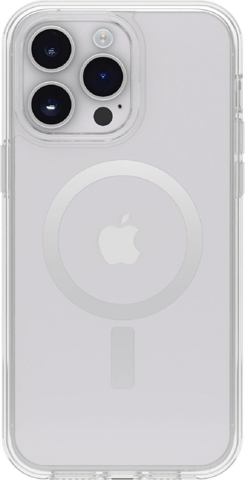OtterBox iPhone 14 Pro Max (Only) Symmetry Clear Series+ Case - Clear - Ultra-Sleek - Snaps to MagSafe - Raised Edges Protect Camera & Screen - Non-Retail Packaging