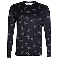 Tattoo Golf Black/Charcoal Golf Long Sleeve Undershirt with Skulls in X-Large