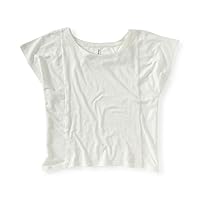 AEROPOSTALE Womens A87 Shimmer Pullover Blouse, Off-White, X-Large