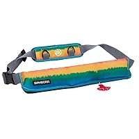 Inflatable Life Jacket-Manual Pull. Ages 16+ Life Vest Fanny Pack Inflatable PFD. US Coast Guard Approved CO2 Included Unisex Belt Pack Manual Inflatable Life Jacket Adjustable-Bombora Rasta