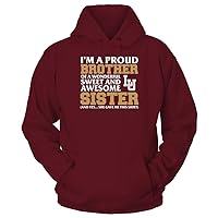 FanPrint Lehigh Mountain Hawks - I'm A Proud Brother of an Awesome Sister T-Shirt