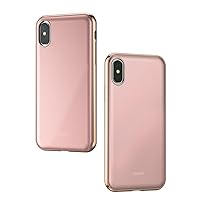 Moshi iGlaze Stylish Slim Fit Lightweight Snap-On Hybrid Drop Protection for iPhone Xs/iPhone X, Taupe Pink