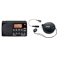 Sangean HDR-14 HD Radio/FM Stereo/AM Portable Radio, standart, Black & ANT-60 Short Wave Antenna