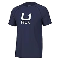 HUK Men's Icon X Crew, Short-Sleeve Performance Fishing Shirt
