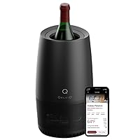 Personal Sommelier - Black Electric Wine chiller & warmer, Smart connected wine cooler w/inventory, sommelier services and food pairing included