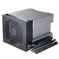 4 Bay 2.5 inch SATA HDD SSD Hot Swap Cage for External 5.25 inch Bay,  Stainless Steel Hard Drive Cage, HDD SSD Mobile Rack Compatible 9.5mm  12.5mm