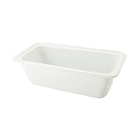 CAC China Food Pans Bright White Porcelain 1/3 Deep GN Pan, 12-3/4 by 6-7/8 by 4-Inch, 6-Pack