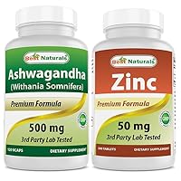 Ashwagandha Extract 500 Mg & Zinc Gluconate 50mg