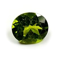 Genuine Oval Peridot 4 Carat Loose Gemstone for Astrology Use August Green Feceted Birthstone