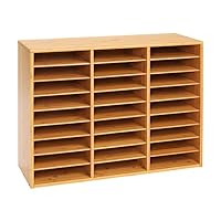 Really Good Stuff Bamboo Mail Center - 27 Compartments for Classroom and Office Organization