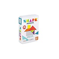Chuckle & Roar - Shape Makers - Tangram Puzzle for Kids 3 and up - Magnetic Foam Blocks with Tray - Educational and Engaging Fun for Toddlers
