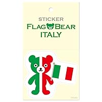 Moon Graphics Sticker Flag Bear Italy L FBL11