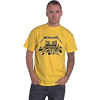 Metallica T Shirt M72 Seasons Simplified Cover Official Unisex Yellow