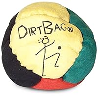 Dirtbag Footbag 8-Panel Synthetic Suede and Sand Filled Hacky Sack Footbag | Yellow/Black/Green/Red (PN: 1711)