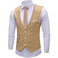 Men's Formal Dress Business Slim Fit Sleeveless Jacket Suit Vest Waistcoat