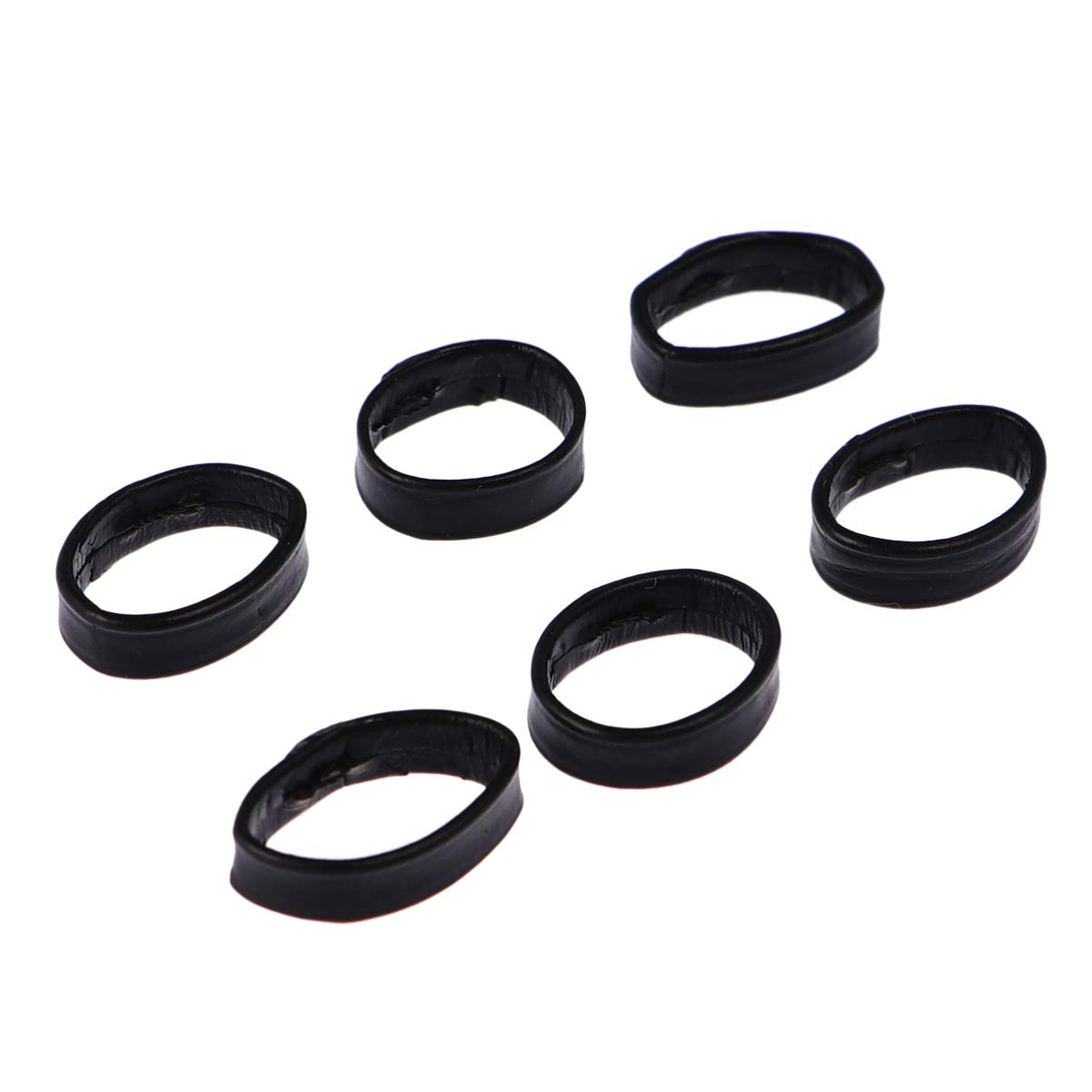 Hemobllo 6pcs Leather Watch Strap Loop Band Holder 18mm Leather Watch Keeper Retainer Ring Replacement Watch Repair Supplies Black