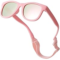 Flexible Polarized Infant Baby Sunglasses with Strap for Newborn Toddler Boys Girls Age 0-24 Months