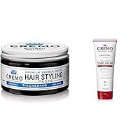 Cremo 4 Oz Thickening Paste & 6 Fl Oz Shave Cream Barber Grade Hair Styling & Shaving Bundle