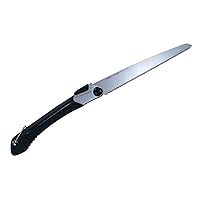 TAJIMA Pull-Stroke Saw - 240 mm x 9 TPI Japanese Flush Cut Hand Saw with Multi-Position Blade & Elastomer Folding Handle - GK-G240