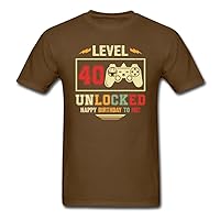 40th Birthday Gift for Gamer Men's Level 40 Unlocked Men's T-Shirt