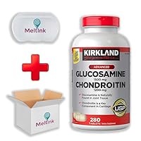 Kirkland Glucosamine Chondroitin Joint Support Supplement – 280 Count Kirkland Glucosamine 1500 Chondroitin 1200 – Tendon and Ligament Supplements for Men and Women – Includes Pill Box